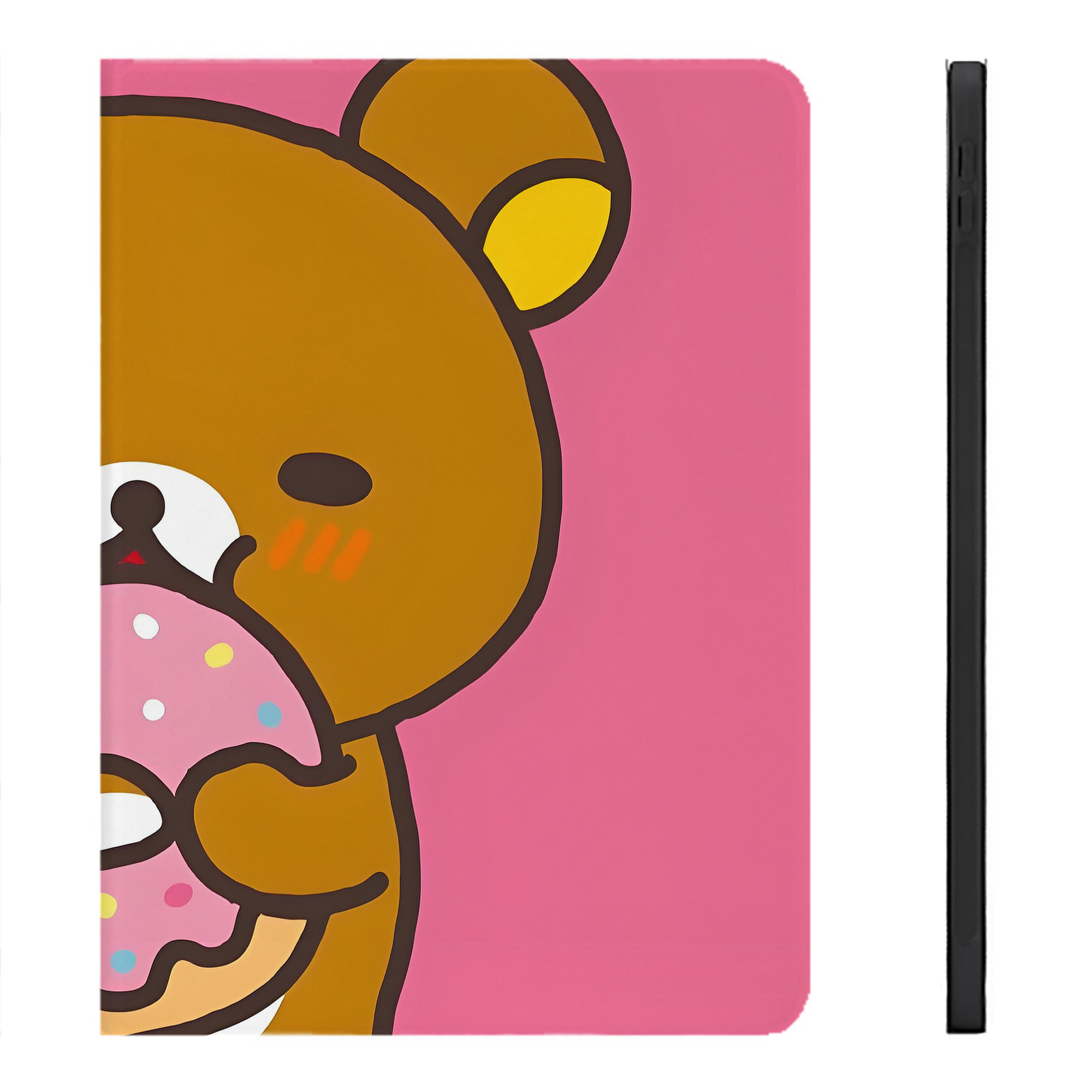 （画像用） リラックマ リラックマ キイロイトリ Rilakkuma Korilakkuma Kiiroitori IPadケース ペンホルダー付き ブックスタイルデザイン